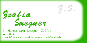 zsofia smegner business card